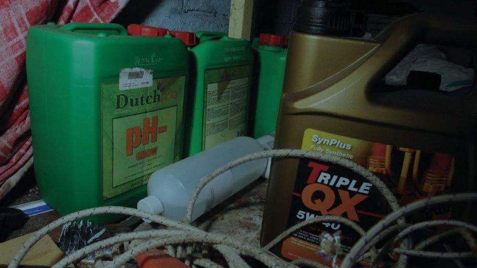 Evidence found at the scene of the raid