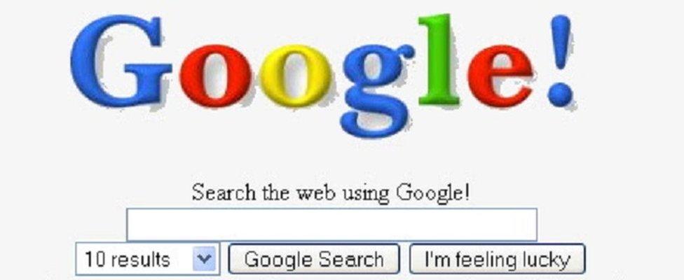 Image shows an old Google logo