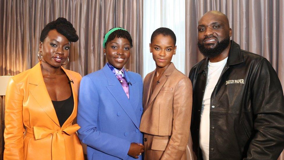 Danai Gurira, Lupita Nyong'o, Letitia Wright, DJ Ace