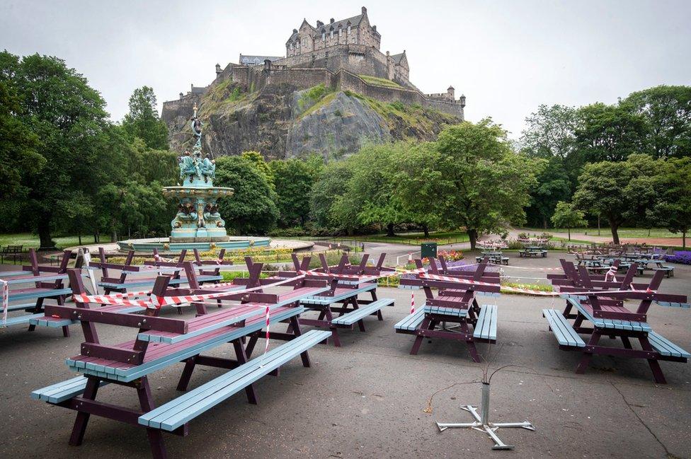 The Fountain Cafe and Bar in Edinburgh's Princes Street Gardens