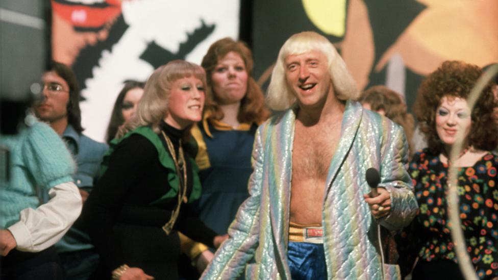 Savile presenting Top Of The Pops in the mid-70s