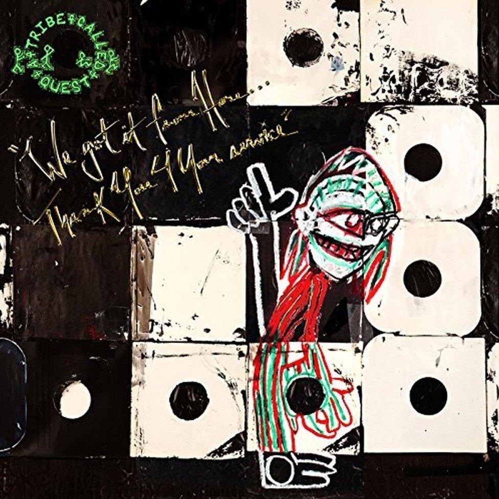 The cover for A Tribe Called Quest's album We Got It From Here... Thank You 4 Your Service