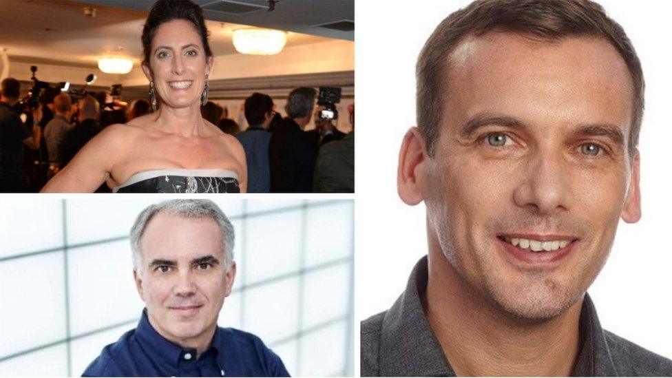 Apple Music's Elena Segal, Amazon's Paul Firth and Spotify's Horacio Gutierrez