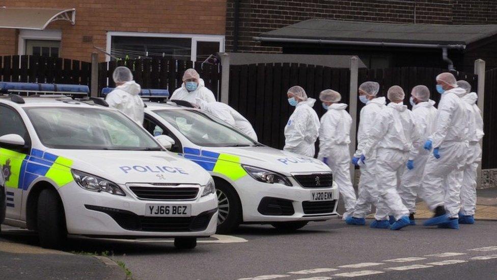 Police at Naburn Fold