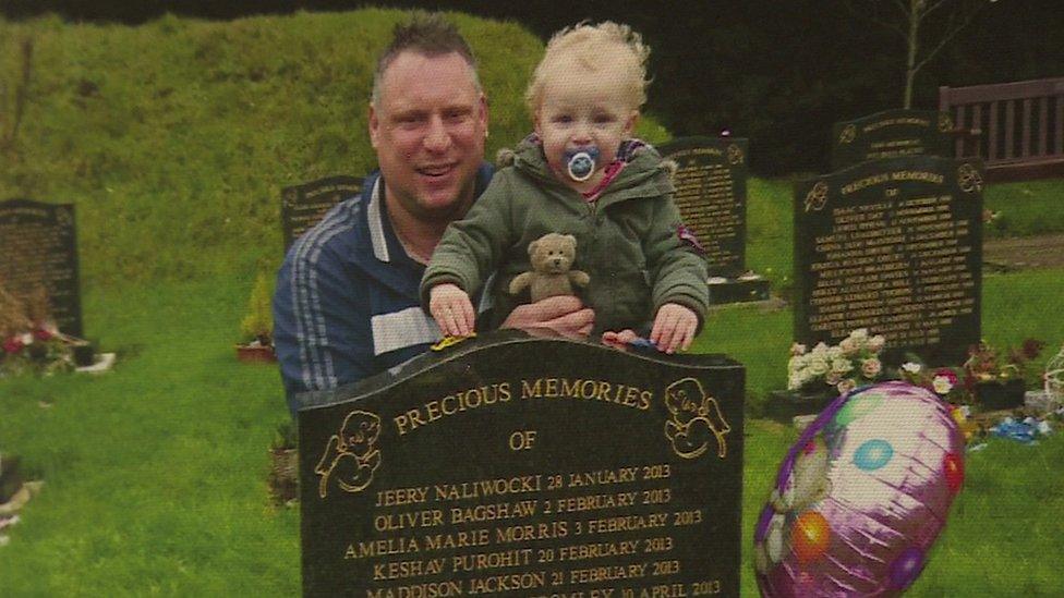 picture of Madison's family at her grave