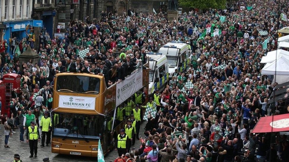 Hibernian victory parade