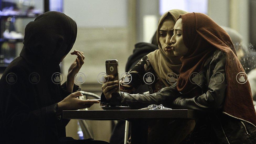 Women in cafe in Blackburn