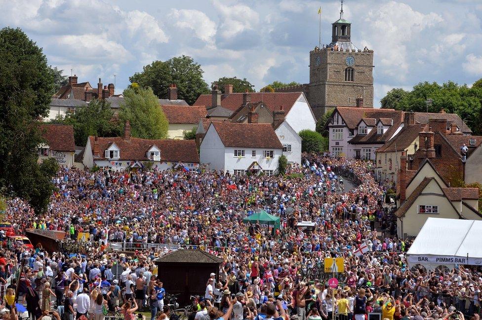 Stage 3 of the 101th Tour de France in Finchingfield