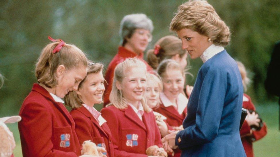 Princess Diana at Riddlesworth Hall in 1989