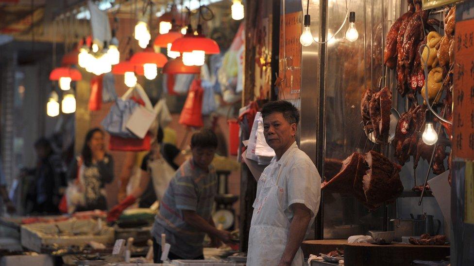 A Hong Kong wet market