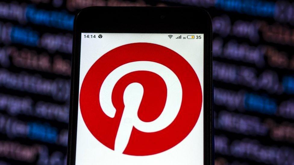 Pinterest Social network logo seen displayed on smart phone