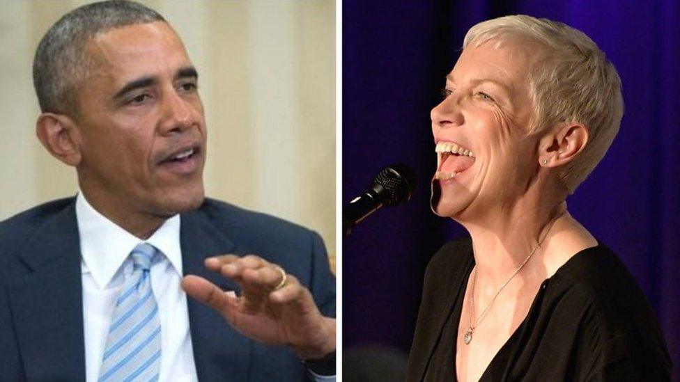 Barack Obama and Annie Lennox