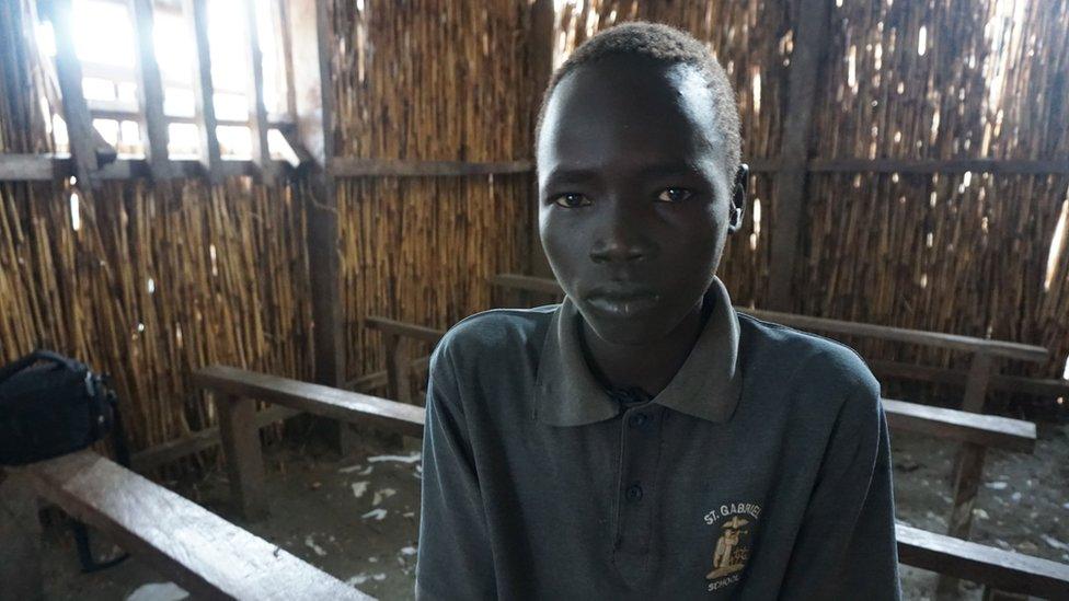 Eleven-year-old Kai Tap in South Sudan