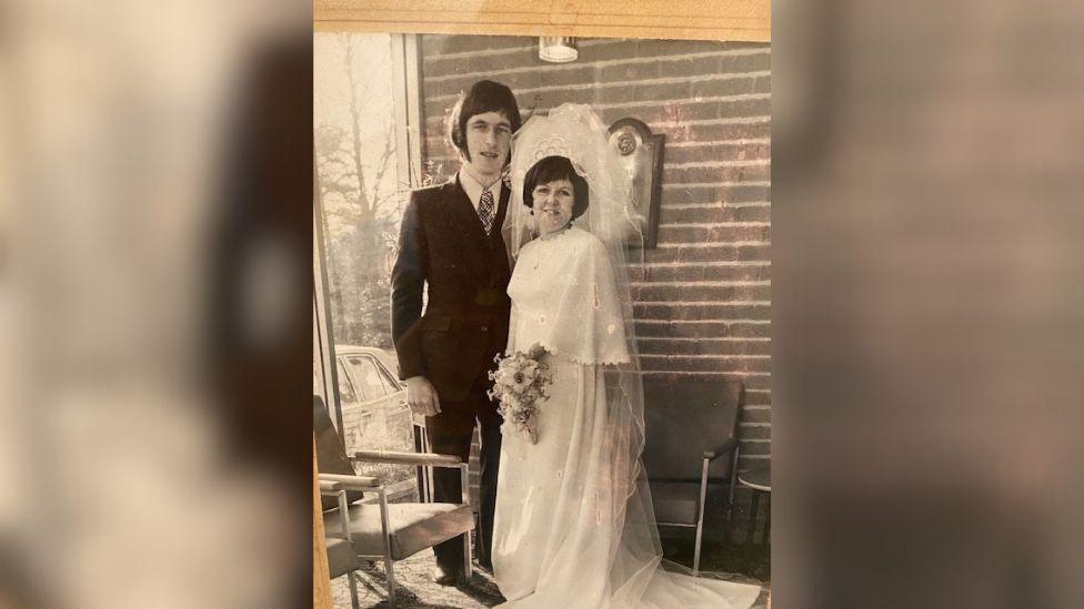 Margaret and John Colhoun on their wedding day