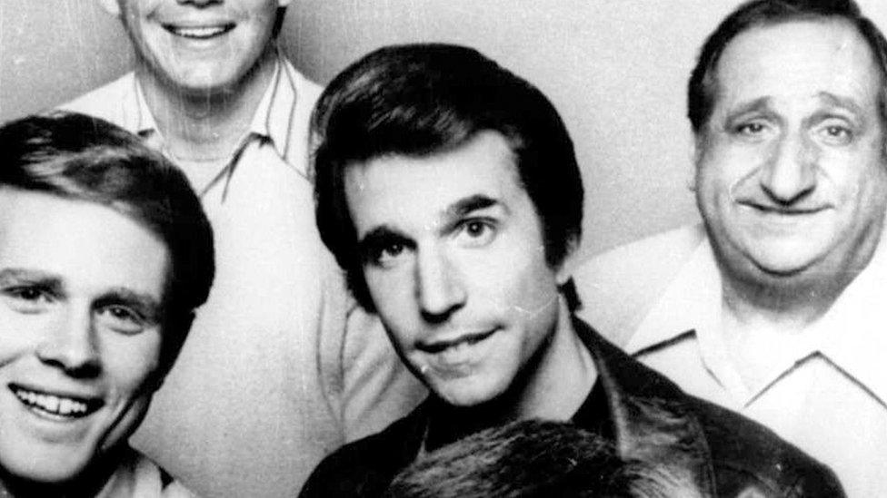 Ron Howard (l), Henry Winkler (c) and Al Molinaro (r)