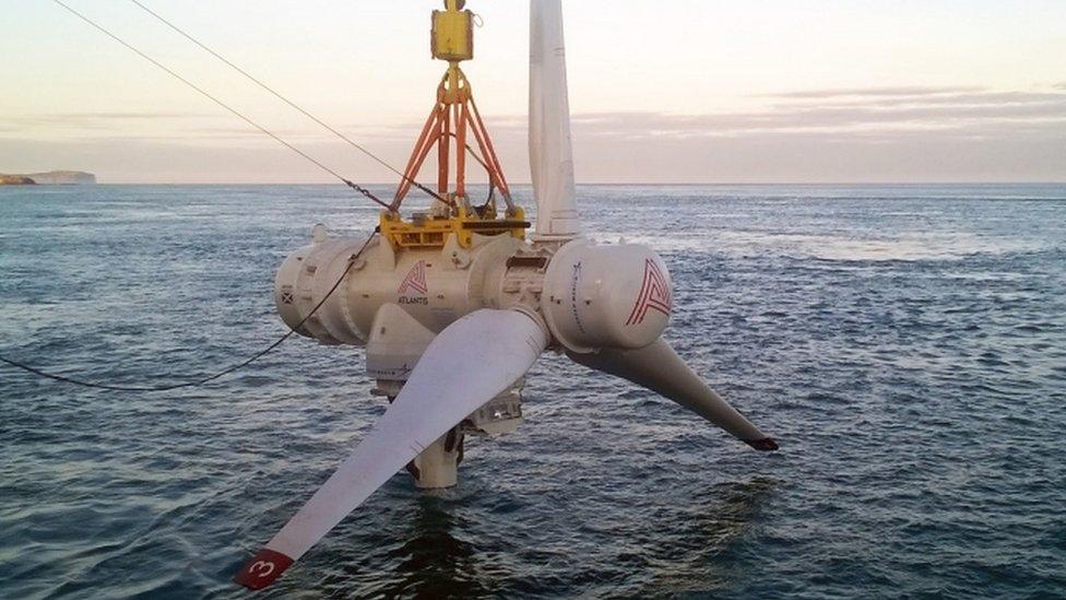 A tidal turbine design by tidal energy firm Nova Innovation