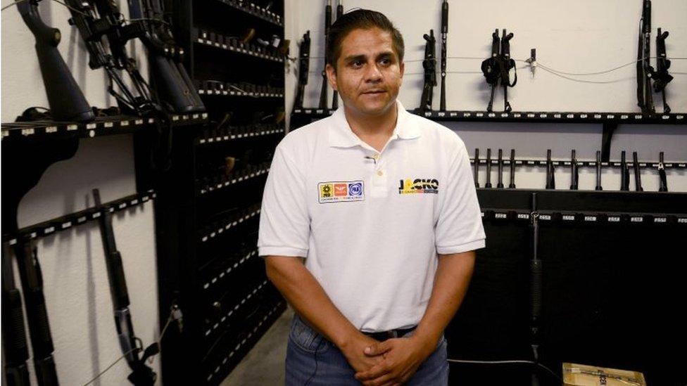 Jacko Badillo, candidate for mayor of Acapulco for the Coalition of the PAN-PRD-MC parties, is pictured during an interview with AFP in Acapulco, Guerrero state, Mexico on May 19, 2018