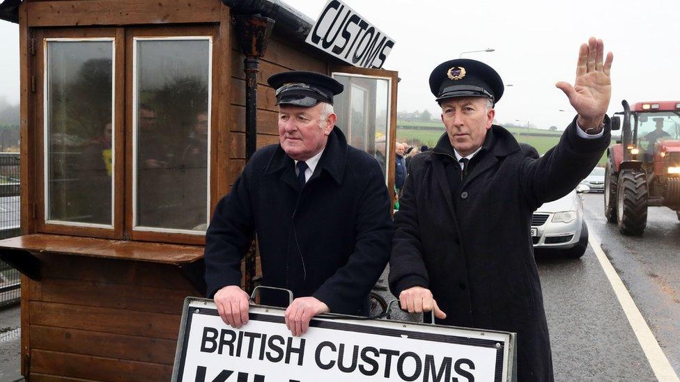 Irish border protest