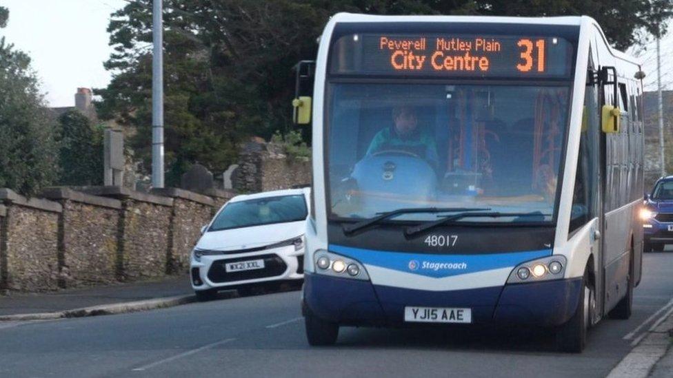 Stagecoach bus in Plymouth