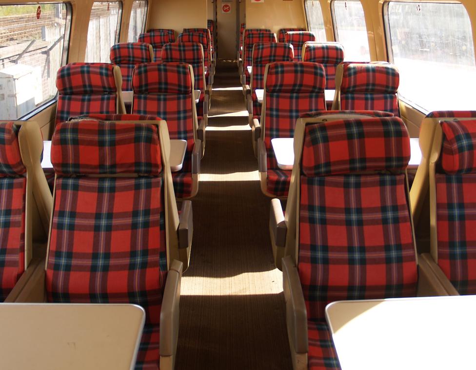 Standard class carriage interior of the APT