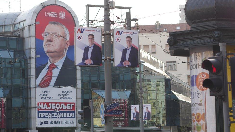 Posters for the election in Belgrade