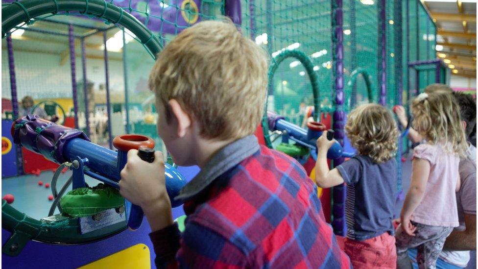 A soft play area