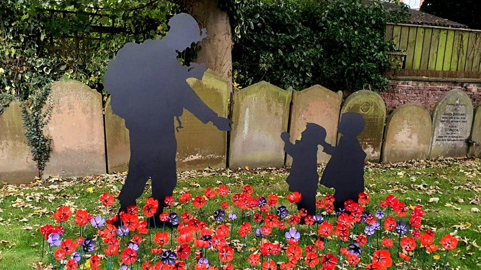 Soldier silhouette sculpture by Duncan Kirk