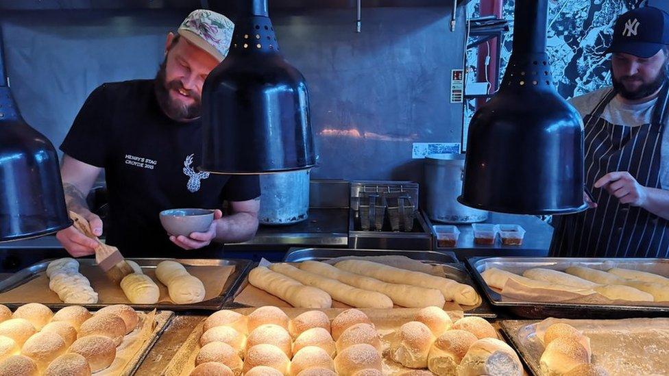 Chefs cooking food for those in need