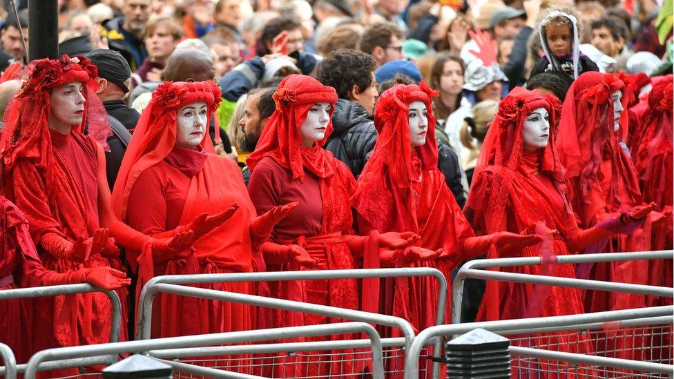 Extinction Rebellion protest outside Downing Street