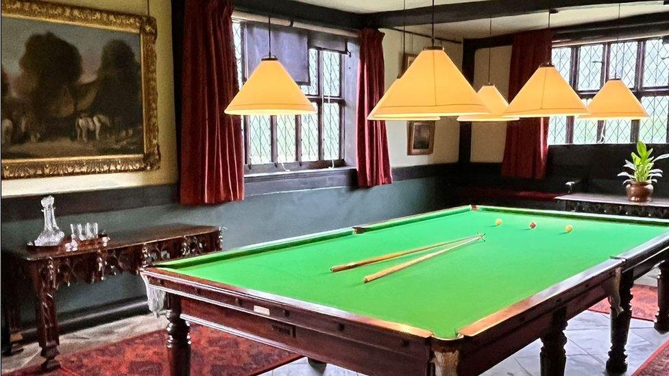 The renovated Billiard Room