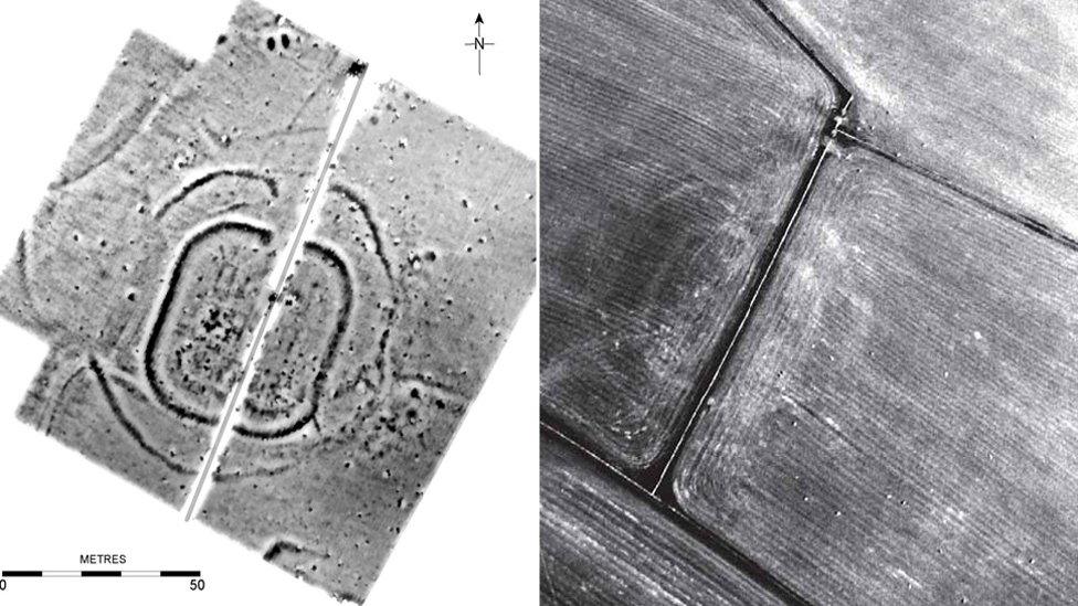 captured from above and using geophysical surveys