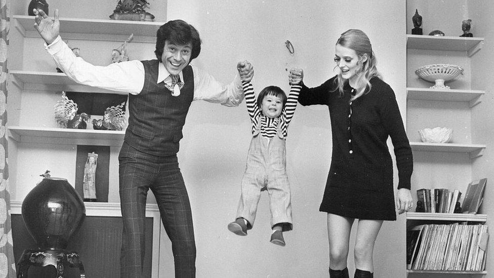 Lionel Blair with his wife, Susan, and son, David