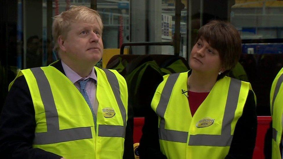 Arlene Foster and Boris Johnson