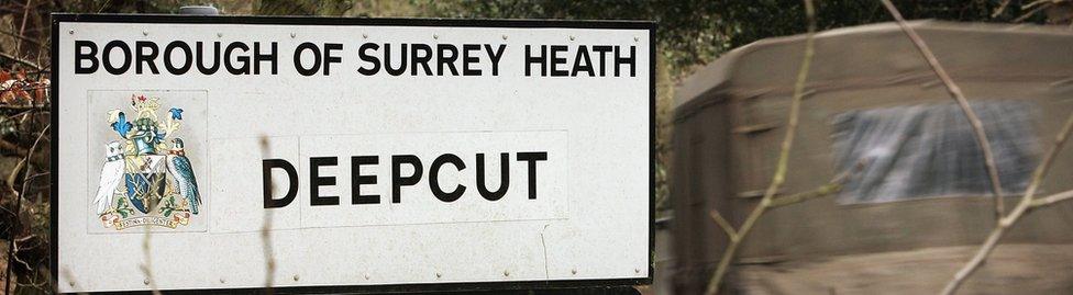 Deepcut sign in Surrey Heath