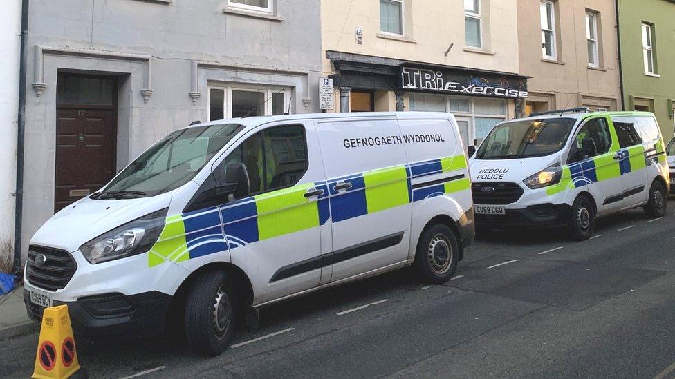 Police were called to Upper Market Street in Haverfordwest on Wednesday