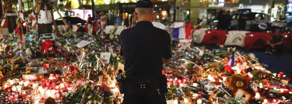 Tributes on Nice promenade