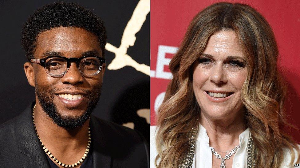 Chadwick Boseman and Rita Wilson