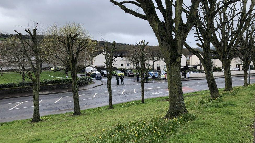 A housing estate was cordoned off near the Brandywell area