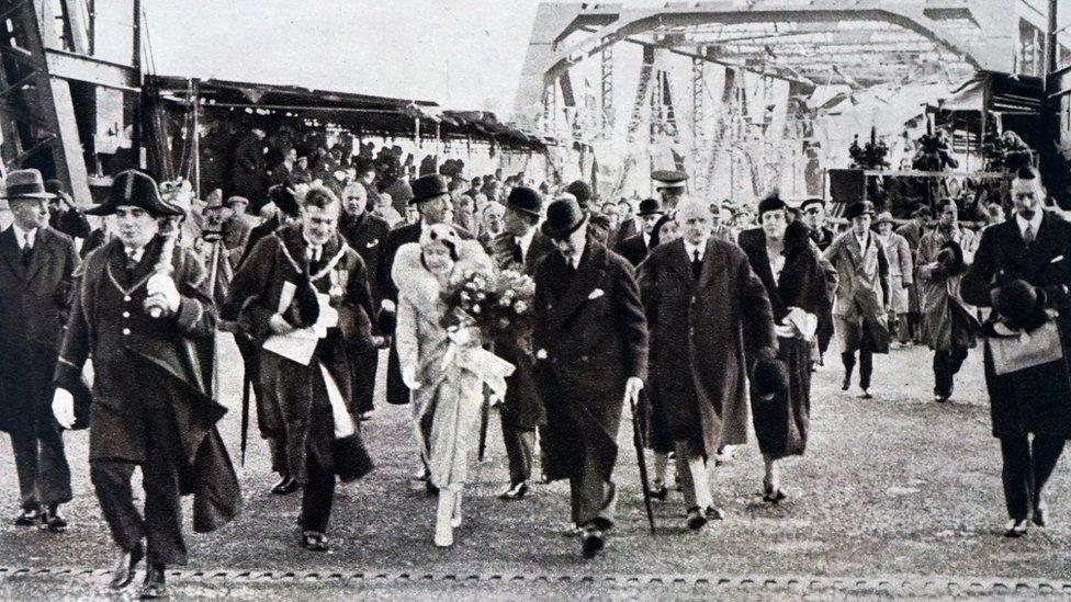 Newport Bridge was opened by Prince Albert Frederick Arthur George and Lady Elizabeth