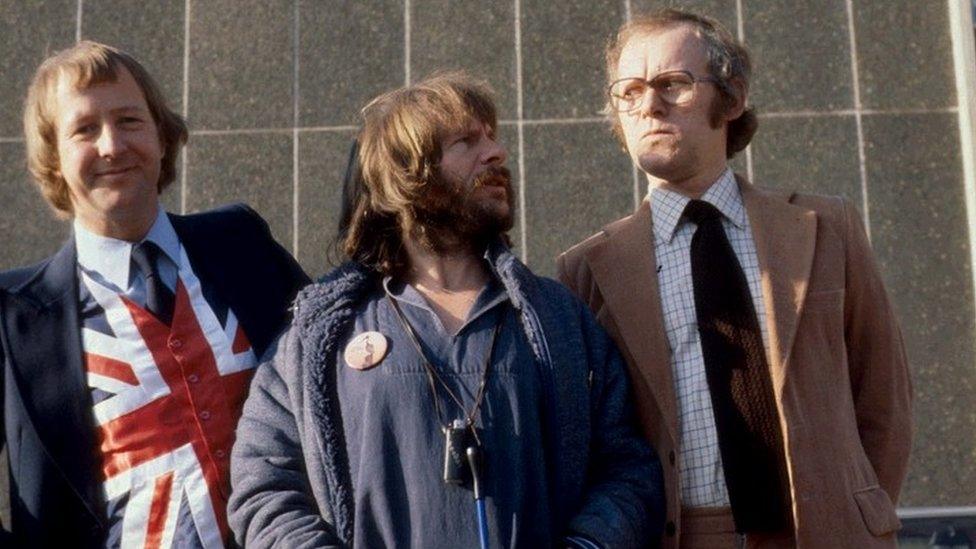 The Goodies. Tim Brooke-Taylor, Bill Oddie & Graeme Garden