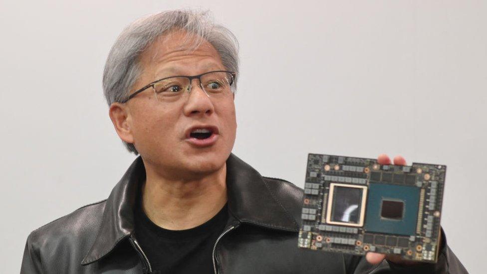 Nvidia chief executive Jensen Huang at a press conference at the Computex 2023 in Taipei on 30 May 2023.