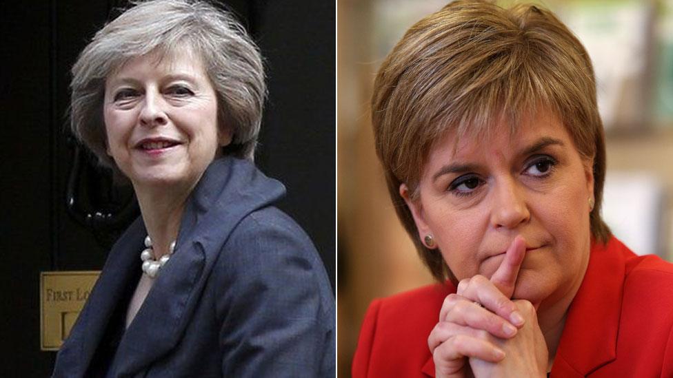 Theresa May and Nicola Sturgeon