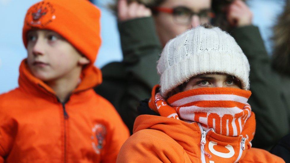 Blackpool fans young and old