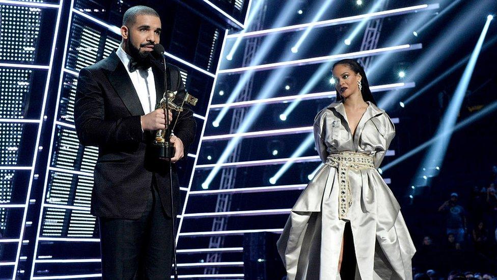 drake and Rihanna on stage