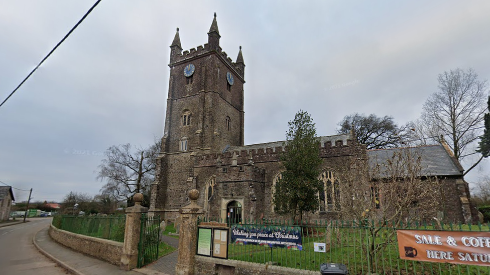 Witheridge Church clock on google maps