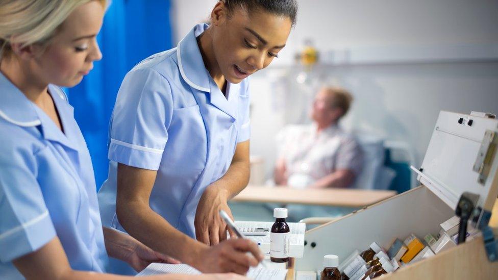 Nurses with medication