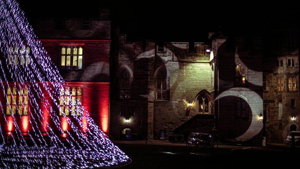 Warwick Castle lights