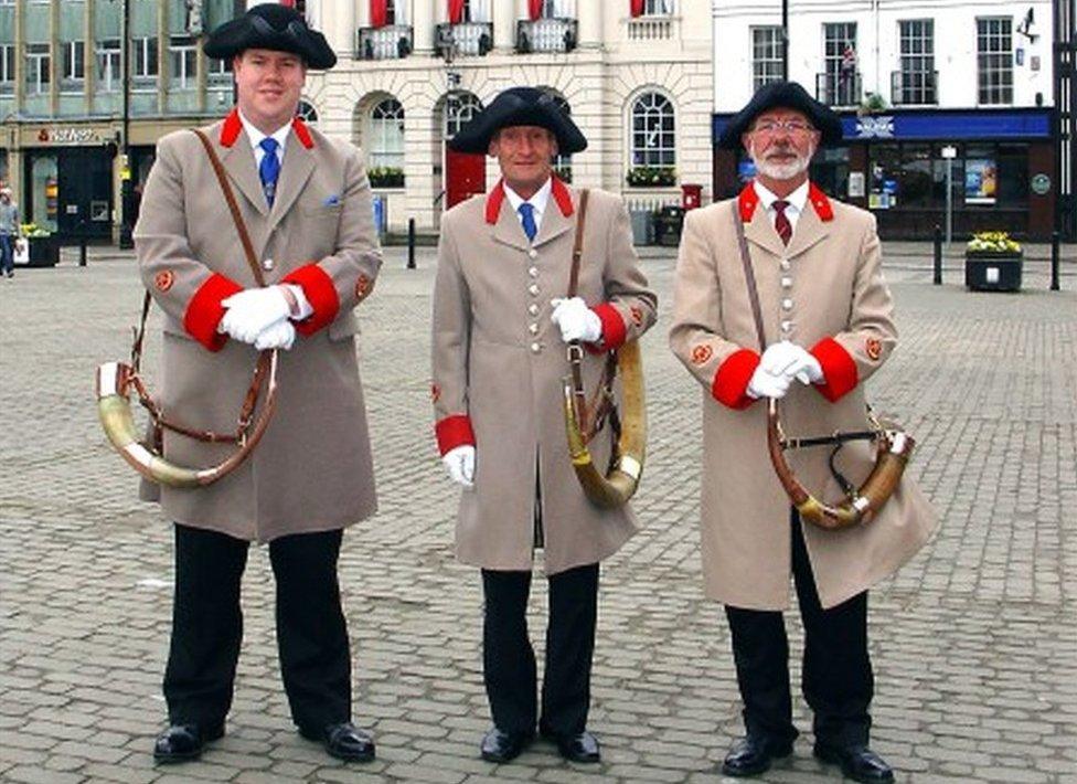 Ripon hornblowing team