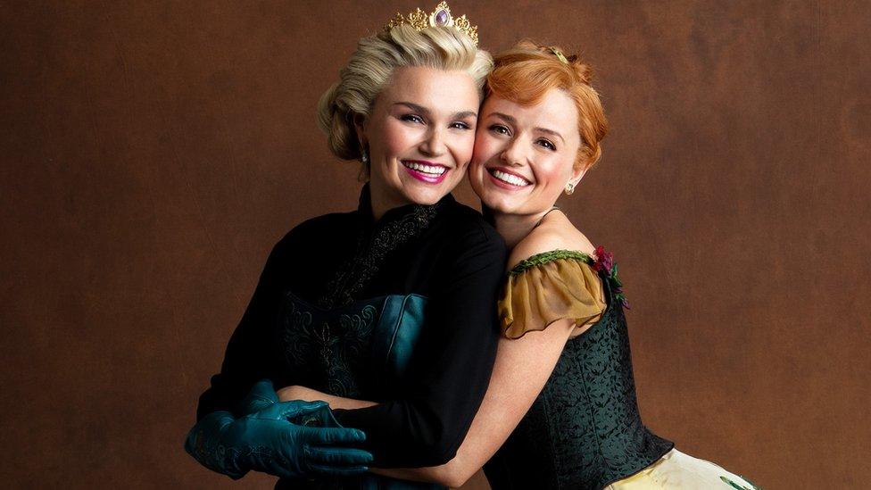 Samantha Barks (Elsa) and Stephanie McKeon (Anna)