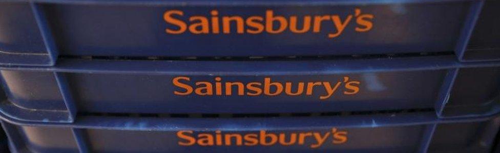 Sainsbury's shopping baskets